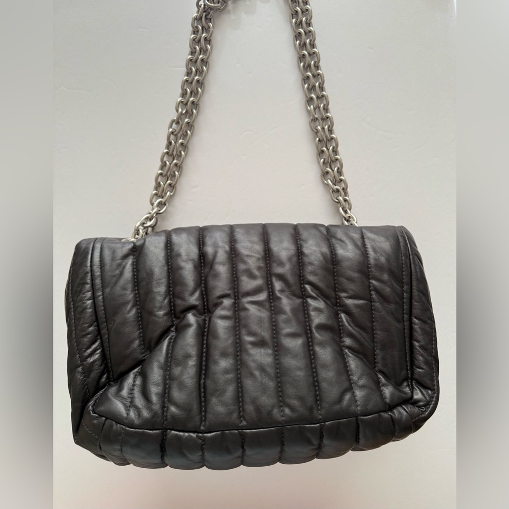 Authentic Balenciaga Logo Monaco Chain Bag S Quilted Thin Calf Black - Picture 7 of 13
